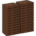 Utopia Towels Salon Towels, Pack of 24, 16x27 in, 100% Cotton, Dark Brown