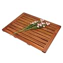 Utoplike (24"x18") Teak Wood Bath Mat, Shower Mats for Bathroom Large