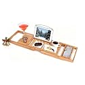 Utoplike Bamboo Bathtub Caddy Tray for Tub, Adjustable Bath Table