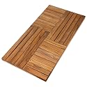 Utoplike Teak Wood Bath Mat, Extra Large Shower Mats for Bathroom 40 x 20in