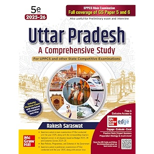 uttar pradesh general knowledge 5e for uppsc prelims amp mains paper 5 amp 6 full coverage 2026  comprehensive up special gk  previous years questions  colourful pluck-out chart  uppcs  up ro aro