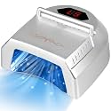 UV LED Nail Lamp Professional, 72W Cordless Nails Lamp with Fan, LED Nail Light for Gel Nails, Nail Dryer with 45 Beads, Perfect for Salon Manicure, Pedicure(Silver)