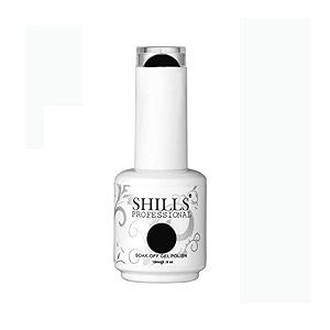 shills professional uv led soak off gel polish black 15 ml