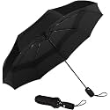UV Protection Black Umbrella | Automatic Open Close | 3 Fold Large Travel Umbrella for Rain &amp; Sun | Windproof Folding Umbrella for Men, Women, Kids Umbrellas