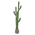 UV-Resistant Artificial Fake Cactus Plants 6ft – Tall Fake Cacti Outdoor Tree with Brown Decorative Planter – Large Faux Tropical Cactus for Indoor &amp; Outdoor Home, Office, or Garden Decor