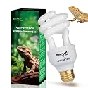 UVB Bulb for Reptiles, 10.0 13W UVB Light for Reptiles, Hygger zoo UVA UVB Reptile Light Bulb Reptile UVB Bulb UVB Light for Bearded Dragon Turtle Lizard Reptile Lamp Terrarium Lamp for Desert Reptile