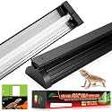 UVB Light for Reptile 8W, T5 UVB Reptile Light Fixture HO Combo Kit with Test Sensor Cards, 12" High Output Reptiles Light Bar UVA UVB Desert Lamp for Turtle Lizard Bearded Dragon Tank