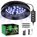 UVB Light for Reptiles with Dimming, LED UVB Light Bulb Fixture for Bearded Dragon Gecko Lizard Turtle Snake, Adjustable Brightness UVA UVB Lamp for Tropical & Desert Reptile Tank Accessories 8W Black