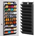 UVIAHOMI 30-40 Pairs Over the Door Shoe Organizer, 10 Tiers Fit Tall Boots