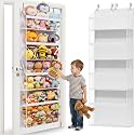 UVIAHOMI Heavy Duty Stuffed Animal Storage, 4-Tier Clear Extra Large Over The Door Organizer for Stuffies, Baby Ideas Holder, Toy Plush Hanging Organizer Big Girls Toddler Bag Animals Stuffy, White