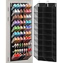 UVIAHOMI Over the Door Shoe Organizer for 20-30 Pairs, 10-Tier, Black