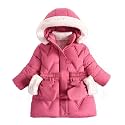 UVIPC 3-8T Toddler Girls Heavy Winter Coat, Waterproof Puffer Jacket Hood