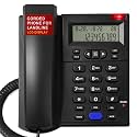 Uvital Corded Phone for Landline, Black LCD Telephone Landline Phones