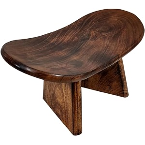 foldable meditation stoolseizaseating bench for yogaprayer wooden bench mango wood round meditation bench 19 x 18 cm