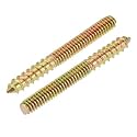 uxcell 1/4-20 x 2-1/4" Hanger Bolts Double Head Dowel Screw for Wood Furniture 20pcs