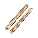 uxcell 1/4-20 x 2-1/4" Hanger Bolts Double Head Dowel Screw for Wood Furniture 40pcs