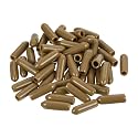 uxcell 100pcs Rubber End Caps 3mm(1/8") ID Vinyl PVC Round Tube Bolt Cap Cover Screw Thread Protectors Light Brown