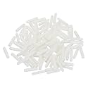 uxcell 100pcs Rubber End Caps 1.5mm ID Vinyl Round Tube Bolt Cap Cover Screw Thread Protectors White