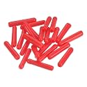 uxcell 100pcs Rubber End Caps 1.3mm(1/16") ID Vinyl PVC Round Tube Bolt Cap Cover Screw Thread Protectors Red