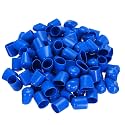 uxcell 100pcs Rubber End Caps 17mm ID Vinyl PVC Round Tube Bolt Cap Cover Screw Thread Protectors Blue