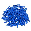 uxcell 100pcs Rubber End Caps 1.5mm ID Vinyl PVC Round Tube Bolt Cap Cover Screw Thread Protectors Blue
