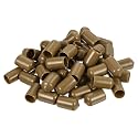 uxcell 100pcs Rubber End Caps 11.5mm ID Vinyl PVC Round Tube Bolt Cap Cover Screw Thread Protectors Light Brown