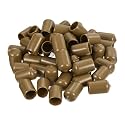 uxcell 100pcs Rubber End Caps 13.5mm ID Vinyl PVC Round Tube Bolt Cap Cover Screw Thread Protectors Light Brown