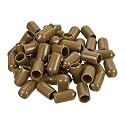 uxcell 100pcs Rubber End Caps 10.5mm ID Vinyl PVC Round Tube Bolt Cap Cover Screw Thread Protectors Light Brown