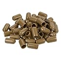 uxcell 100pcs Rubber End Caps 10mm(3/8") ID Vinyl PVC Round Tube Bolt Cap Cover Screw Thread Protectors Light Brown
