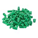 uxcell 100pcs Rubber End Caps 10mm ID Vinyl Cap Cover Screw Protectors Dark Green
