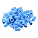 uxcell 100pcs Rubber End Caps 10mm ID Vinyl PVC Round Tube Bolt Cap Cover Screw Thread Protectors Light Blue