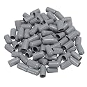 uxcell 100pcs Rubber End Caps 10mm(3/8") ID Vinyl PVC Round Tube Bolt Cap Cover Screw Thread Protectors Grey