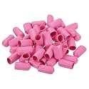 uxcell 100pcs Rubber End Caps 10mm(3/8 inch) ID Vinyl PVC Round Tube Bolt Cap Cover Screw Thread Protectors Pink