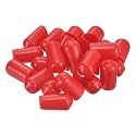 uxcell 100pcs Rubber End Caps 11.5mm(7/16") ID Vinyl PVC Round Tube Bolt Cap Cover Screw Thread Protectors Red