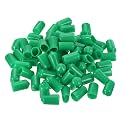 uxcell 100pcs Rubber End Caps 11.5mm ID Vinyl Cap Cover Screw Protectors Dark Green