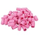 uxcell 100pcs Rubber End Caps 11mm ID Vinyl PVC Round Tube Bolt Cap Cover Screw Thread Protectors Pink
