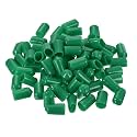 uxcell 100pcs Rubber End Caps 11mm ID Vinyl Cap Cover Screw Protectors Dark Green