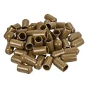 uxcell 100pcs Rubber End Caps 11mm ID Vinyl PVC Round Tube Bolt Cap Cover Screw Thread Protectors Light Brown