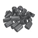 uxcell 100pcs Rubber End Caps 12.5mm(1/2") ID Vinyl PVC Round Tube Bolt Cap Cover Screw Thread Protectors Dark Grey