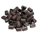 uxcell 100pcs Rubber End Caps 15mm ID Vinyl Round Tube Bolt Cap Cover Screw Thread Protectors Brown