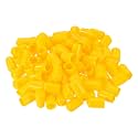 uxcell 100pcs Rubber End Caps 12mm ID Vinyl Cap Cover Screw Protectors Yellow