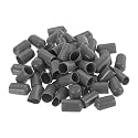 uxcell 100pcs Rubber End Caps 12mm(1/2") ID Vinyl PVC Round Tube Bolt Cap Cover Screw Thread Protectors Dark Grey