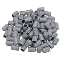 uxcell 100pcs Rubber End Caps 12mm(1/2") ID Vinyl PVC Round Tube Bolt Cap Cover Screw Thread Protectors Grey