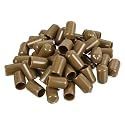 uxcell 100pcs Rubber End Caps 12mm(1/2") ID Vinyl PVC Round Tube Bolt Cap Cover Screw Thread Protectors Light Brown