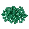uxcell 100pcs Rubber End Caps 12mm ID Vinyl Cap Cover Screw Protectors Dark Green