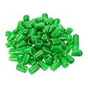 uxcell 100pcs Rubber End Caps 12mm ID Vinyl Cap Cover Screw Protectors Green