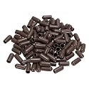 uxcell 100pcs Rubber End Caps 6mm ID Vinyl Round Tube Bolt Cap Cover Screw Thread Protectors Brown