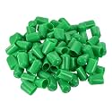 uxcell 100pcs Rubber End Caps 13.5mm ID Vinyl Cap Cover Screw Protectors Dark Green