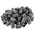 uxcell 100pcs Rubber End Caps 13mm(1/2") ID Vinyl PVC Round Tube Bolt Cap Cover Screw Thread Protectors Dark Grey