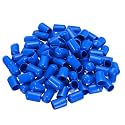 uxcell 100pcs Rubber End Caps 13mm(1/2") ID Vinyl PVC Round Tube Bolt Cap Cover Screw Thread Protectors Blue